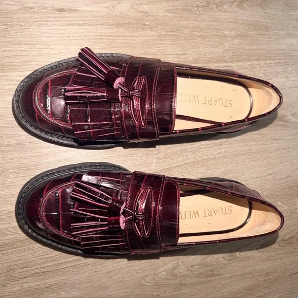 Stuart Weitzman Dark Red Shoes - Picture 1 of 4